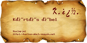 Kürtös Ábel névjegykártya