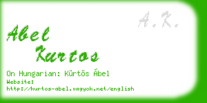 abel kurtos business card